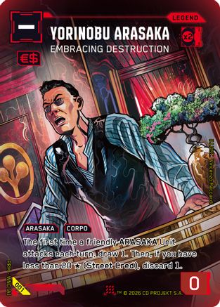 Yorinobu Arasaka - Embracing Destruction (001) - Box Toppers  Retail Foil