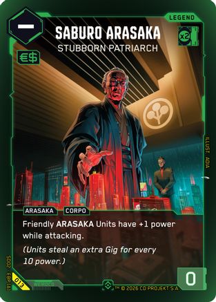 Saburo Arasaka - Stubborn Patriarch (013) - Embracing Power  Retail Starter Deck Foil