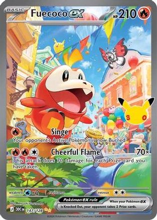 Fuecoco ex (147/128) - Holofoil ME 30th Celebration - Special Illustration Rare