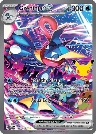 Greninja ex (148/128) - Holofoil ME 30th Celebration - Special Illustration Rare