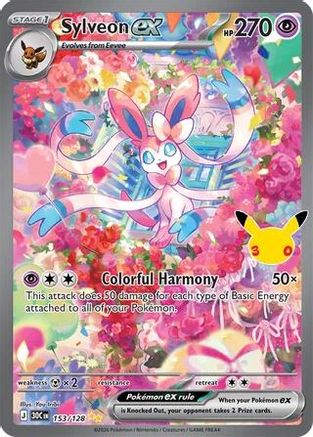Sylveon ex (153/128) - Holofoil ME 30th Celebration - Special Illustration Rare