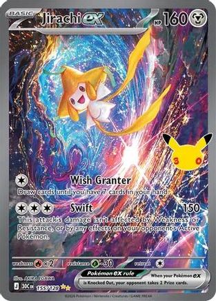 Jirachi ex (155/128) - Holofoil ME 30th Celebration - Special Illustration Rare