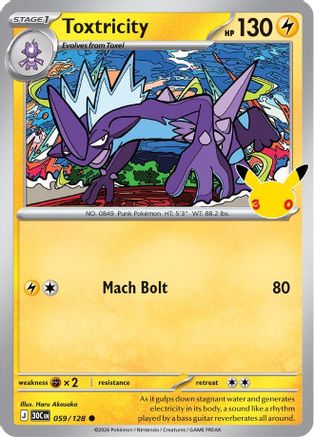Toxtricity (059/128) - Holofoil ME 30th Celebration - Common