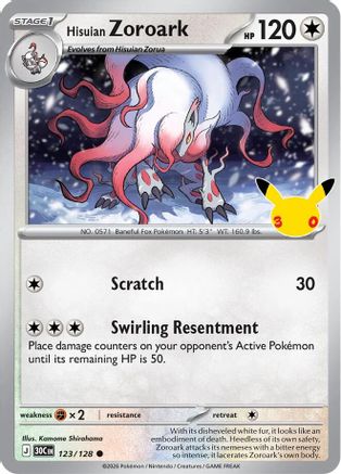 Hisuian Zoroark (123/null) - Holofoil ME 30th Celebration - null