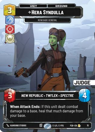 Hera Syndulla -  Renegade General (15) - Judge Promos Foil
