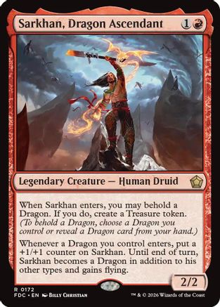 Sarkhan, Dragon Ascendant (FDC-172) - Commander: Foundations