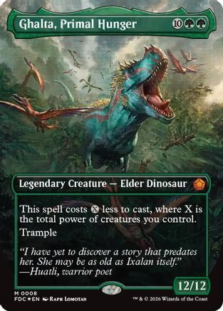 Ghalta, Primal Hunger (Borderless) (FDC-008) - Commander: Foundations Foil