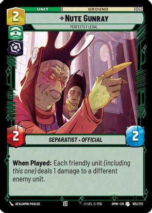 Nute Gunray - Perfectly Legal (105/272) - Homeworlds