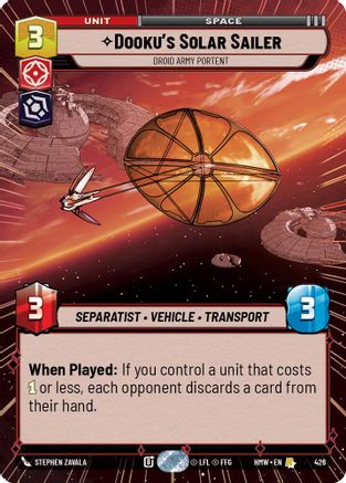 Dooku's Solar Sailer - Droid Army Portent (Hyperspace) (426) - Homeworlds