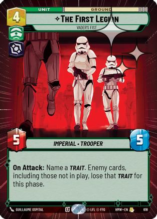The First Legion - Vader's Fist (Hyperspace Foil) (618) - Homeworlds Foil