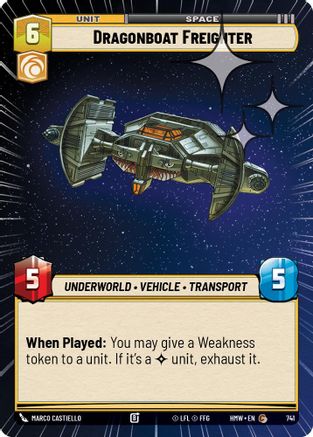 Dragonboat Freighter (Hyperspace Foil) (741) - Homeworlds Foil