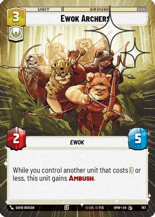 Ewok Archers (Hyperspace Foil) (767) - Homeworlds Foil