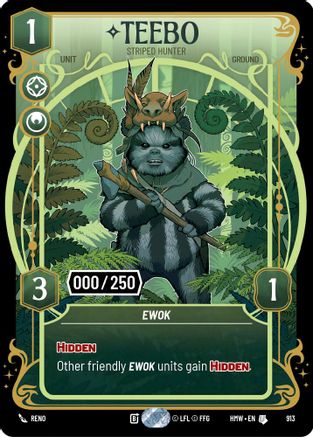 Teebo - Striped Hunter (Serialized) (913) - Homeworlds Foil