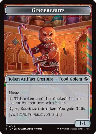 Gingerbrute // Jace Double-Sided Token (FRC-12 // 5) - Commander: Reality Fracture Foil