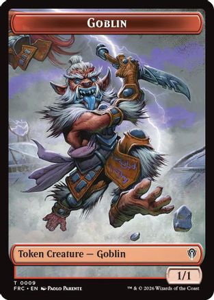 Goblin // Spirit Double-Sided Token (FRC-9 // 4) - Commander: Reality Fracture Foil