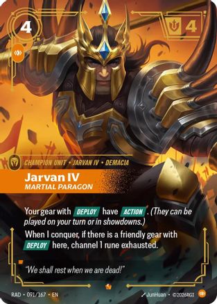 Jarvan IV, Martial Paragon (091/167) - Radiance Foil