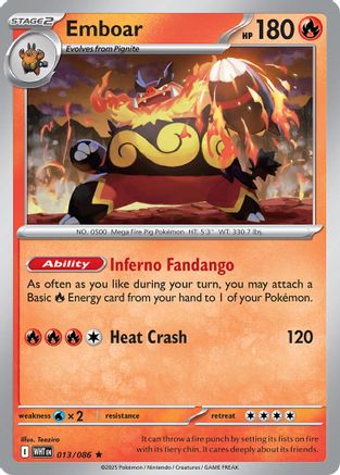 Emboar (013/086) Deck Exclusives - Rare