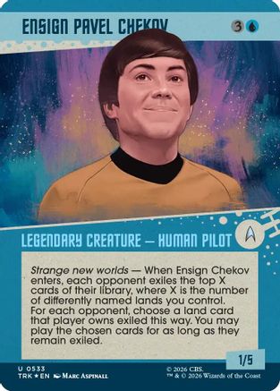 Ensign Pavel Chekov (Showcase) (Surge Foil) (TRK-533) - Star Trek Foil