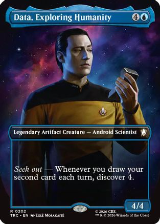 Data, Exploring Humanity (Borderless) (TRC-202) - Commander: Star Trek Foil