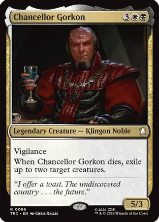 Chancellor Gorkon (Surge Foil) (TRC-086) - Commander: Star Trek Foil