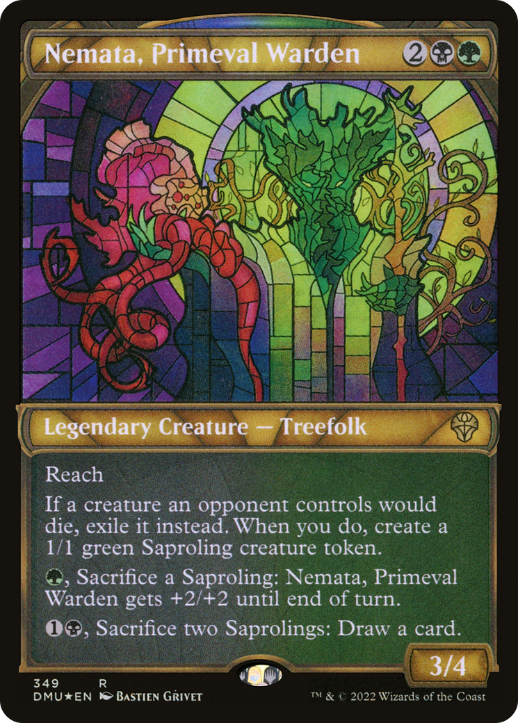 Nemata, Primeval Warden (Showcase Textured) [Dominaria United]
