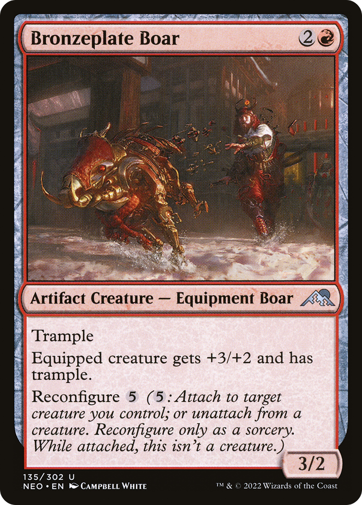 Bronzeplate Boar [Kamigawa: Neon Dynasty]
