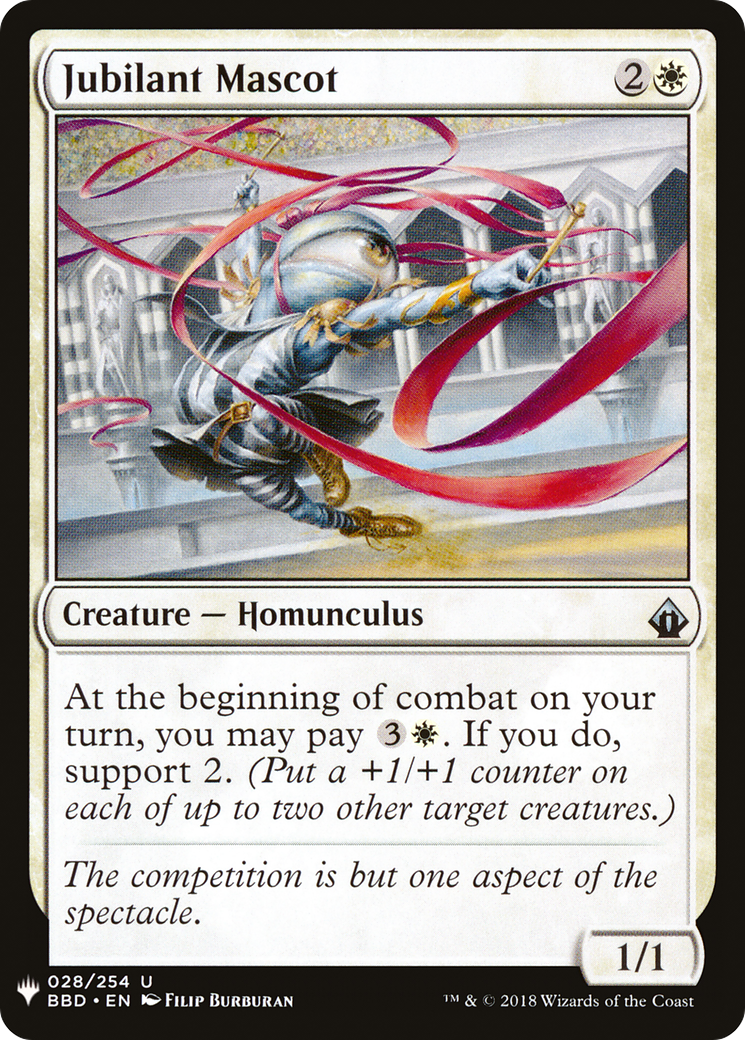 Jubilant Mascot (PLST-BBD-28) - The List
