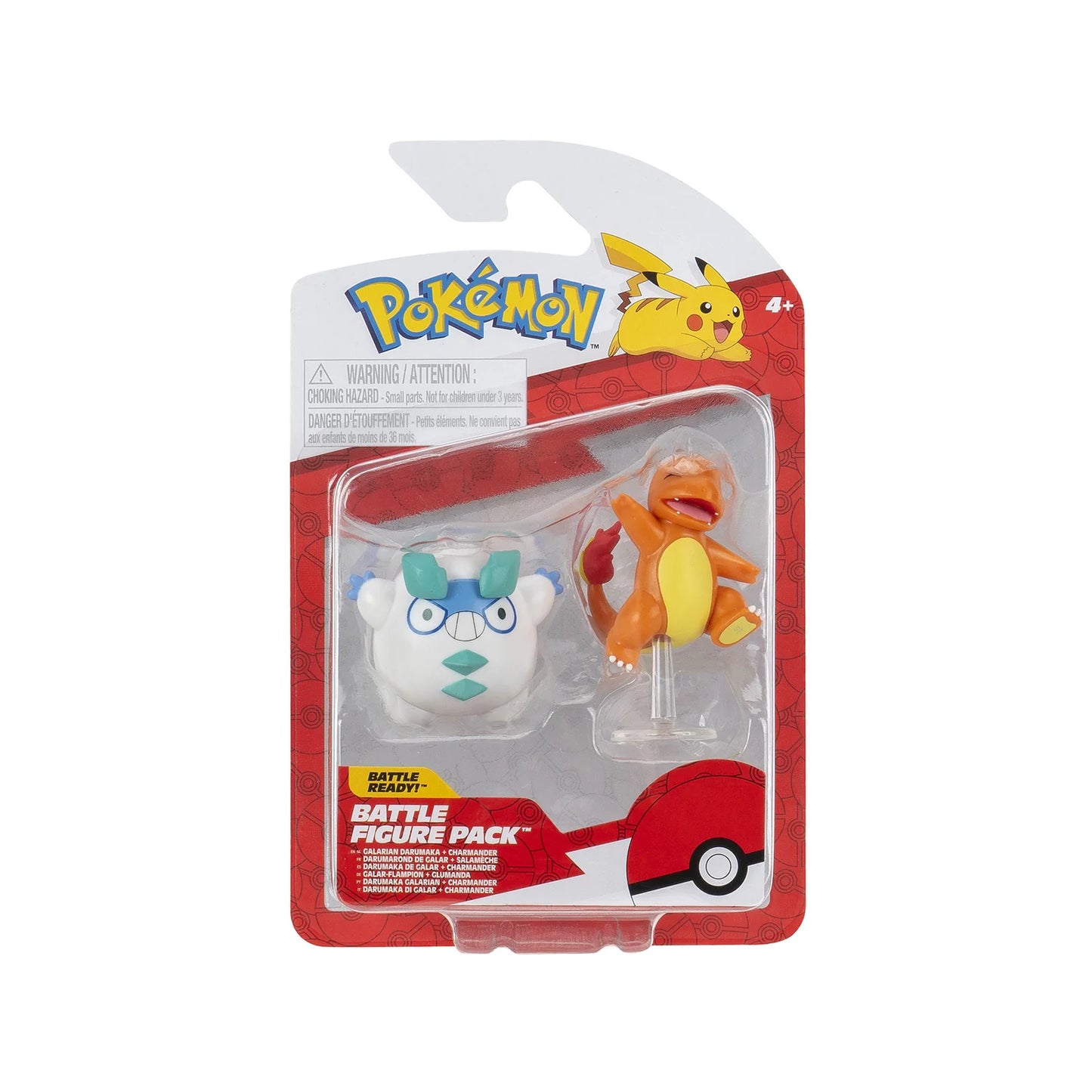 Jazwares Pokemon Battle Figure 2 Pack - Galarian Darumaka & Charmander