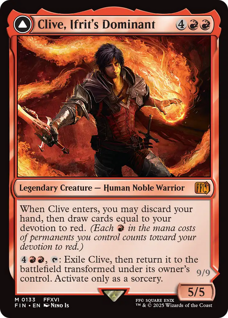 Clive, Ifrit's Dominant // Ifrit, Warden of Inferno (FIN-133) - FINAL FANTASY: (enchantment)