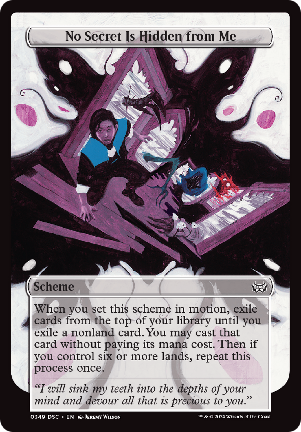 No Secret Is Hidden from Me (Full Art) [Duskmourn: Archenemy]