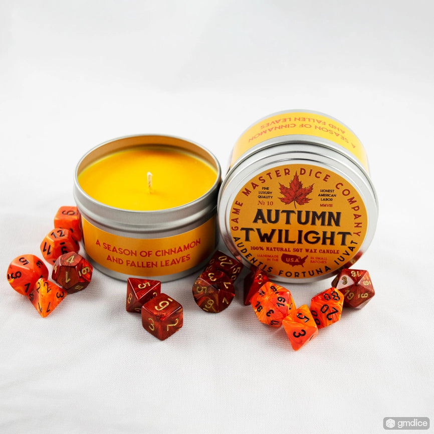 Game Master Dice Candle - Autumn Twilight (8 oz.)