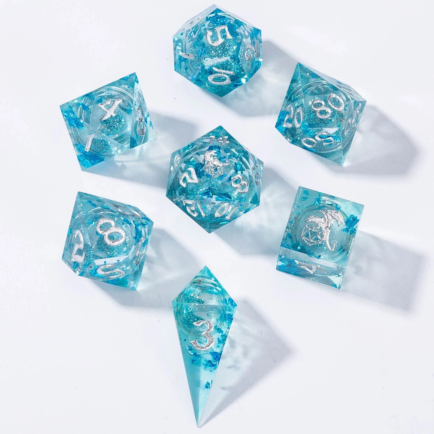 Hymgho Captured Magic Liquid Core Hand Sanded Sharp Edge Resin - Aqua