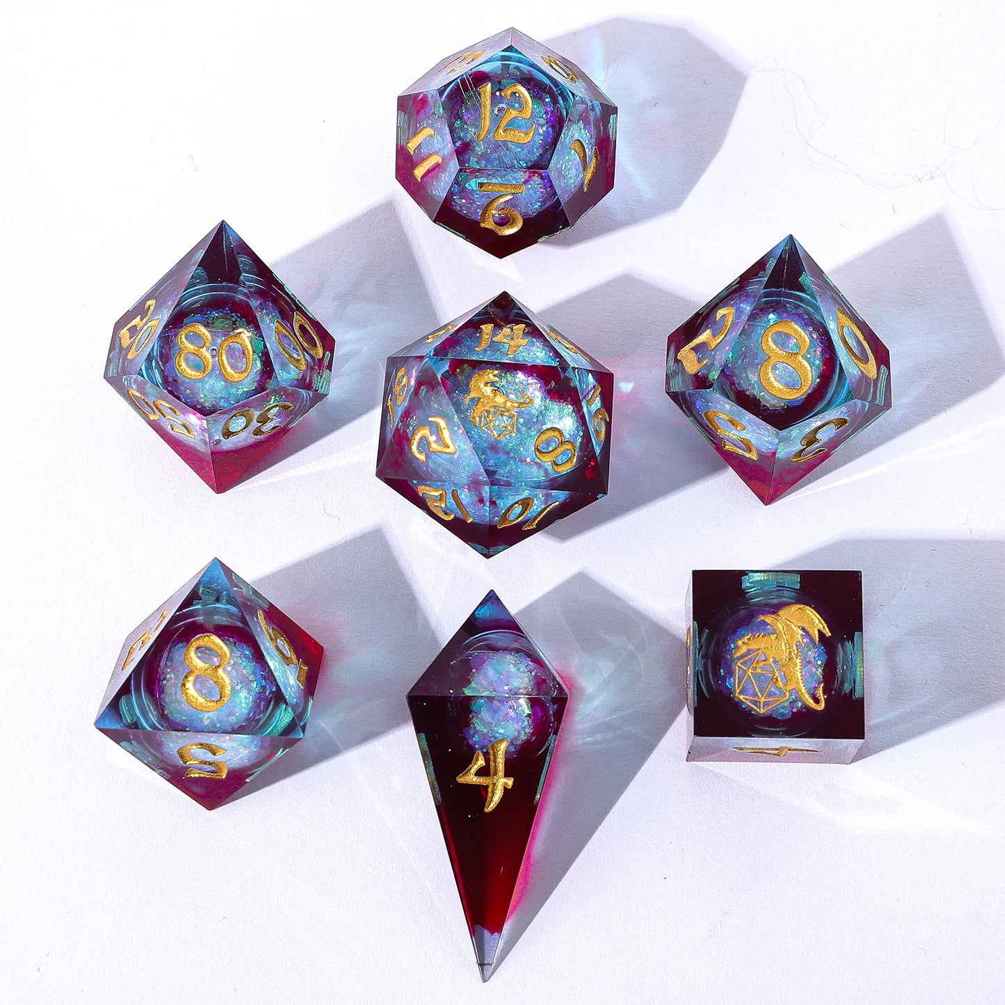 Hymgho Captured Magic Liquid Core Hand Sanded Sharp Edge Resin - Elemental Mana