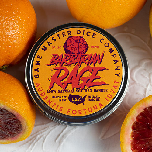 Game Master Dice Candle - Barbarian Rage (8 oz.)