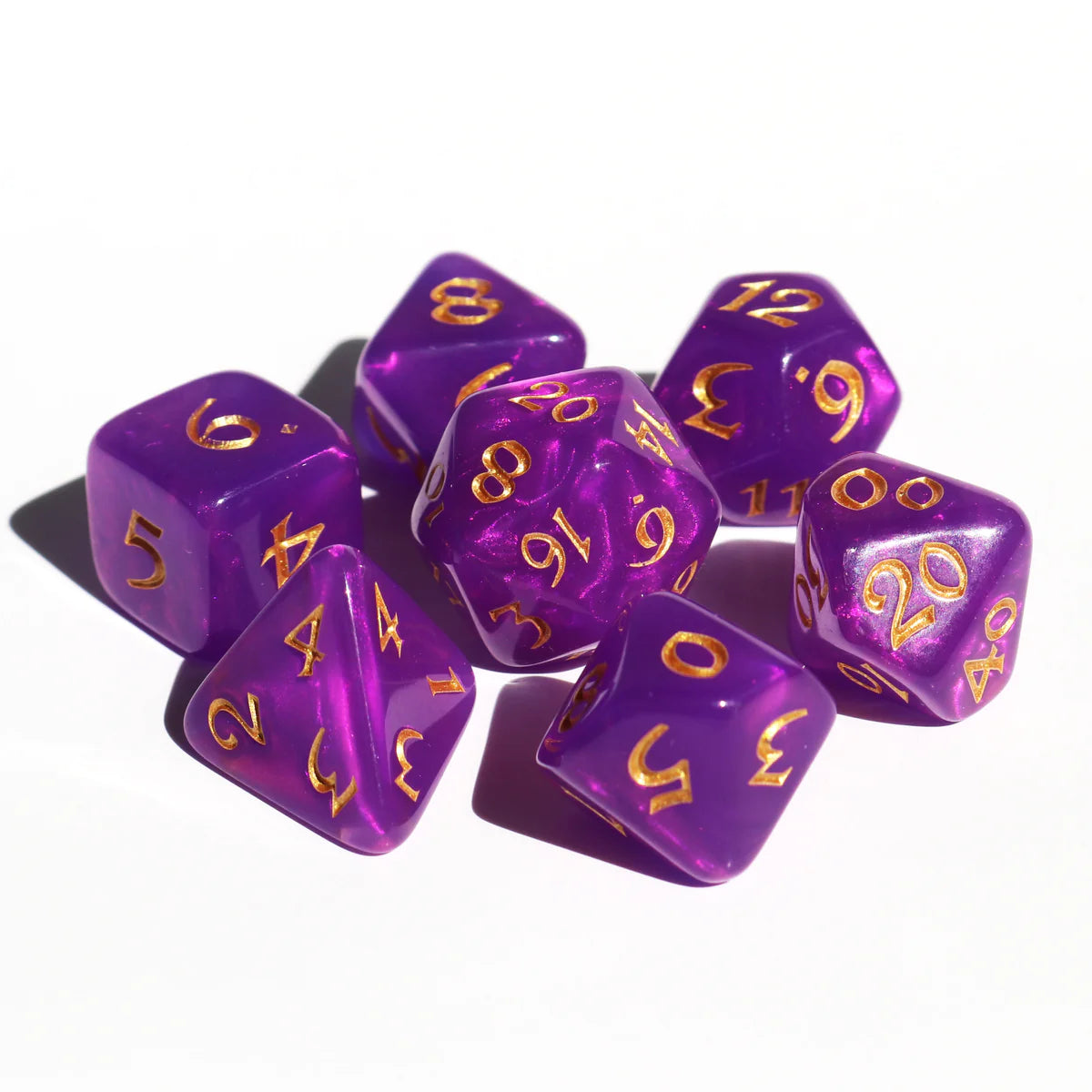 Die Hard Dice 7pc RPG Set - Elessia Moonstone Calypso with Gold