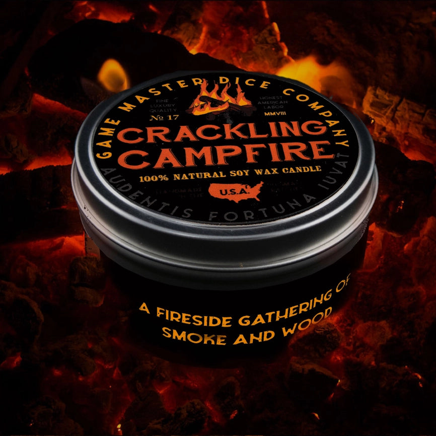 Game Master Dice Candle - Crackling Campfire (8 oz.)