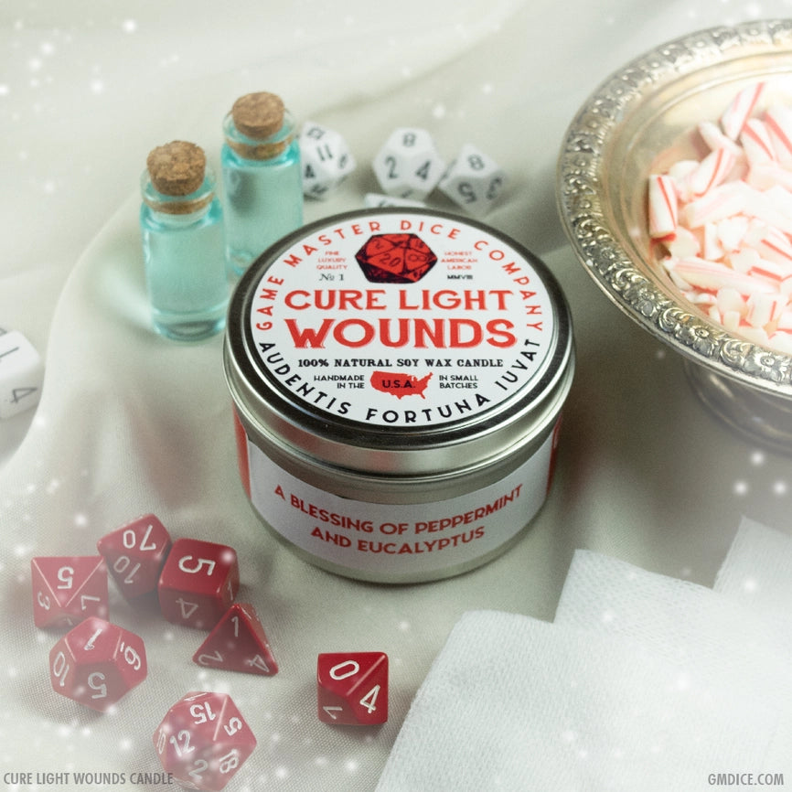 Game Master Dice Candle - Cure Light Wounds (8 oz.)