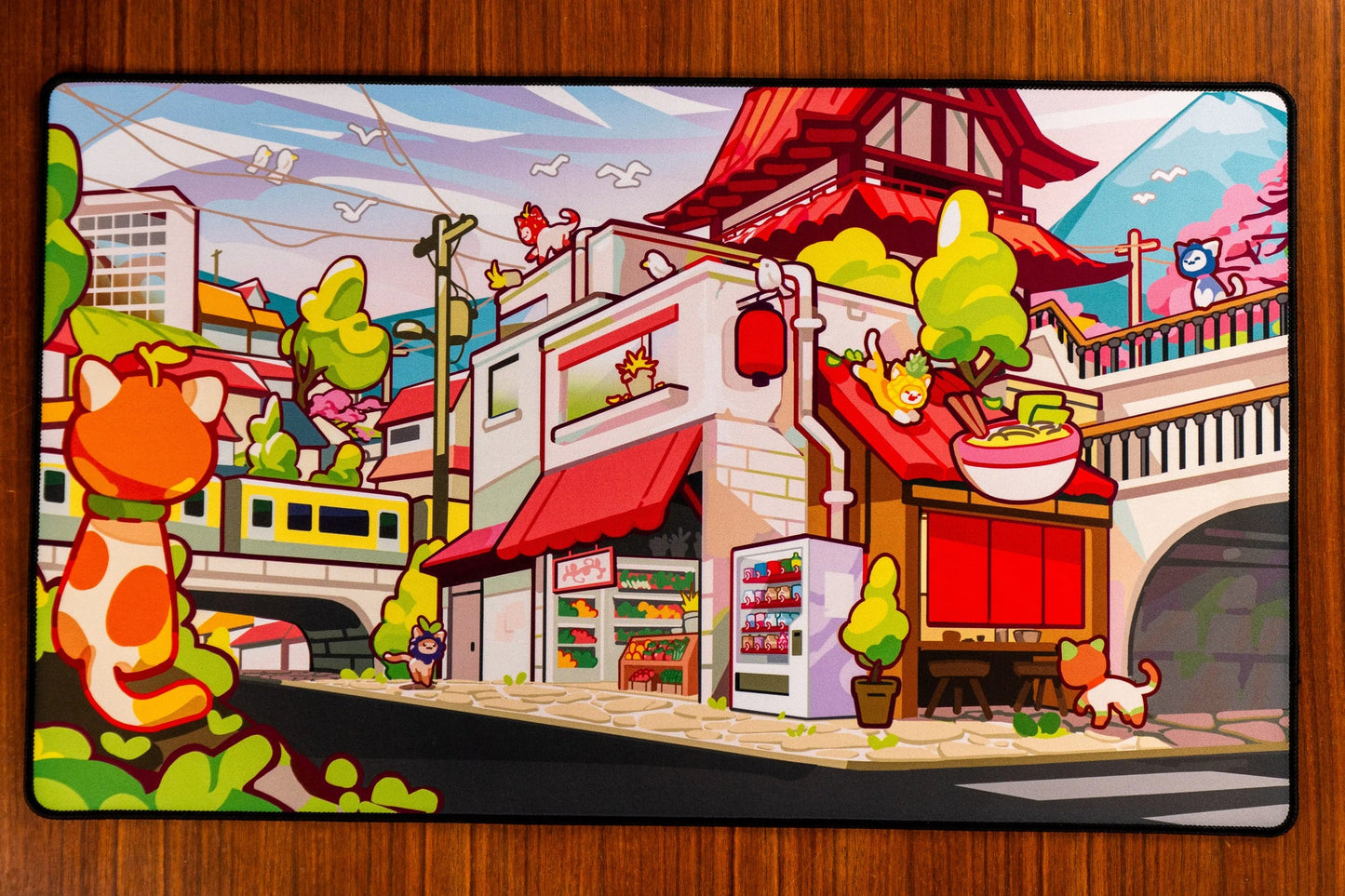 1985 Games Playmat: Kawaii Cat Dice - Fruit Meadows