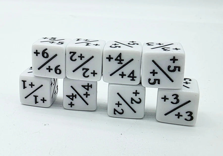 +1/+1 White Counters for Magic - set of 8