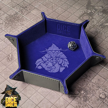 Dice Goblin Hexagon Snap Folding Dice Tray - Blue