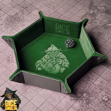 Dice Goblin Hexagon Snap Folding Dice Tray - Green