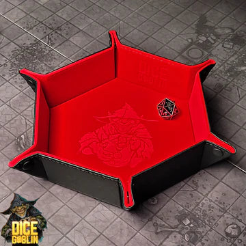 Dice Goblin Hexagon Snap Folding Dice Tray - Red