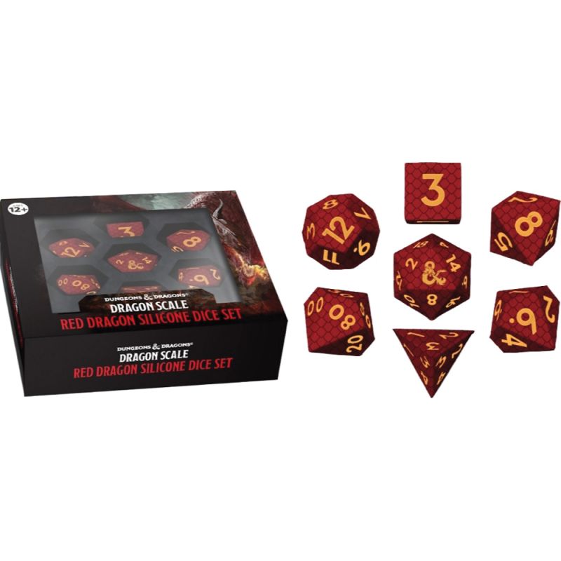FanRoll D&D Dragon Scale Silicone Dice Set