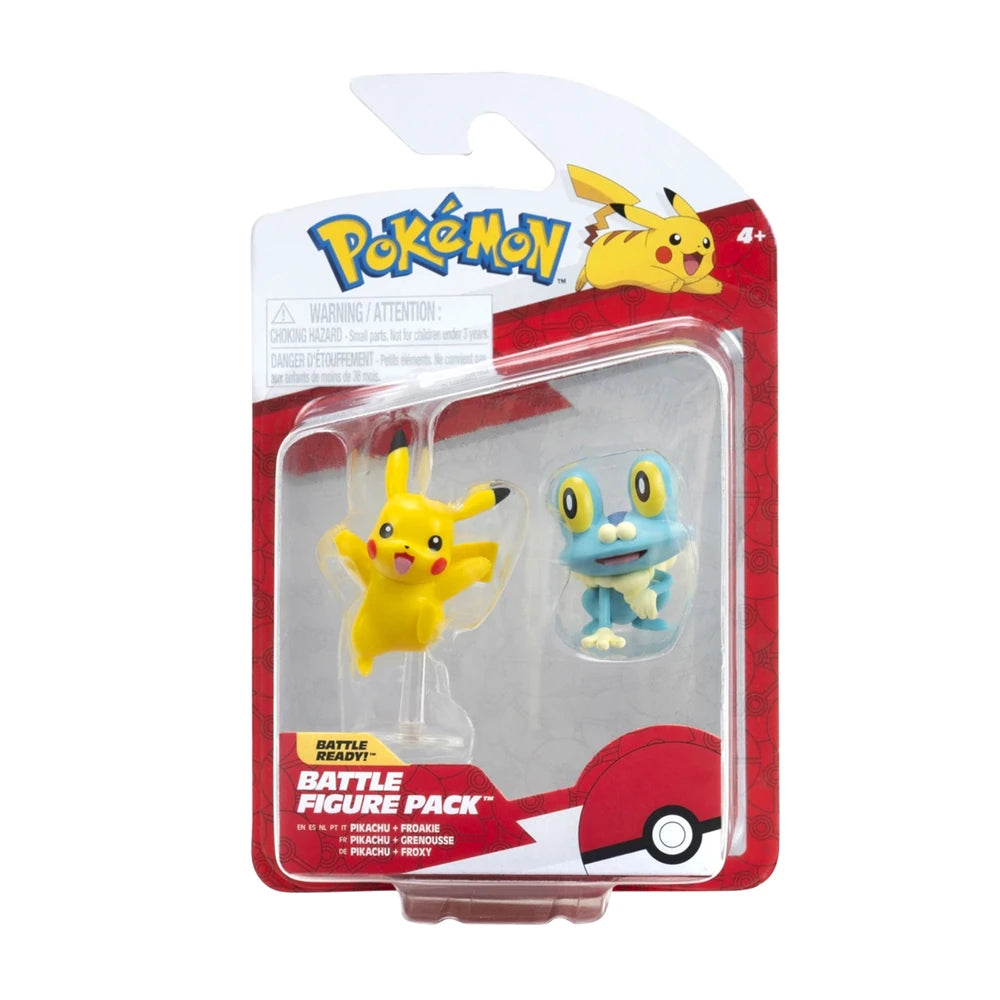 Jazwares Pokemon Battle Figure First Partner Pack - Froakie & Pikachu