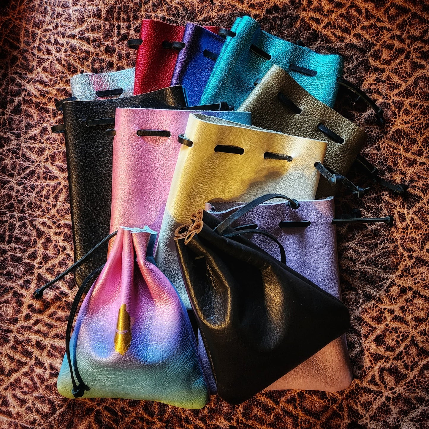 Grimbeard Leather: Dice Bag - Flat, Small (Assorted Styles)
