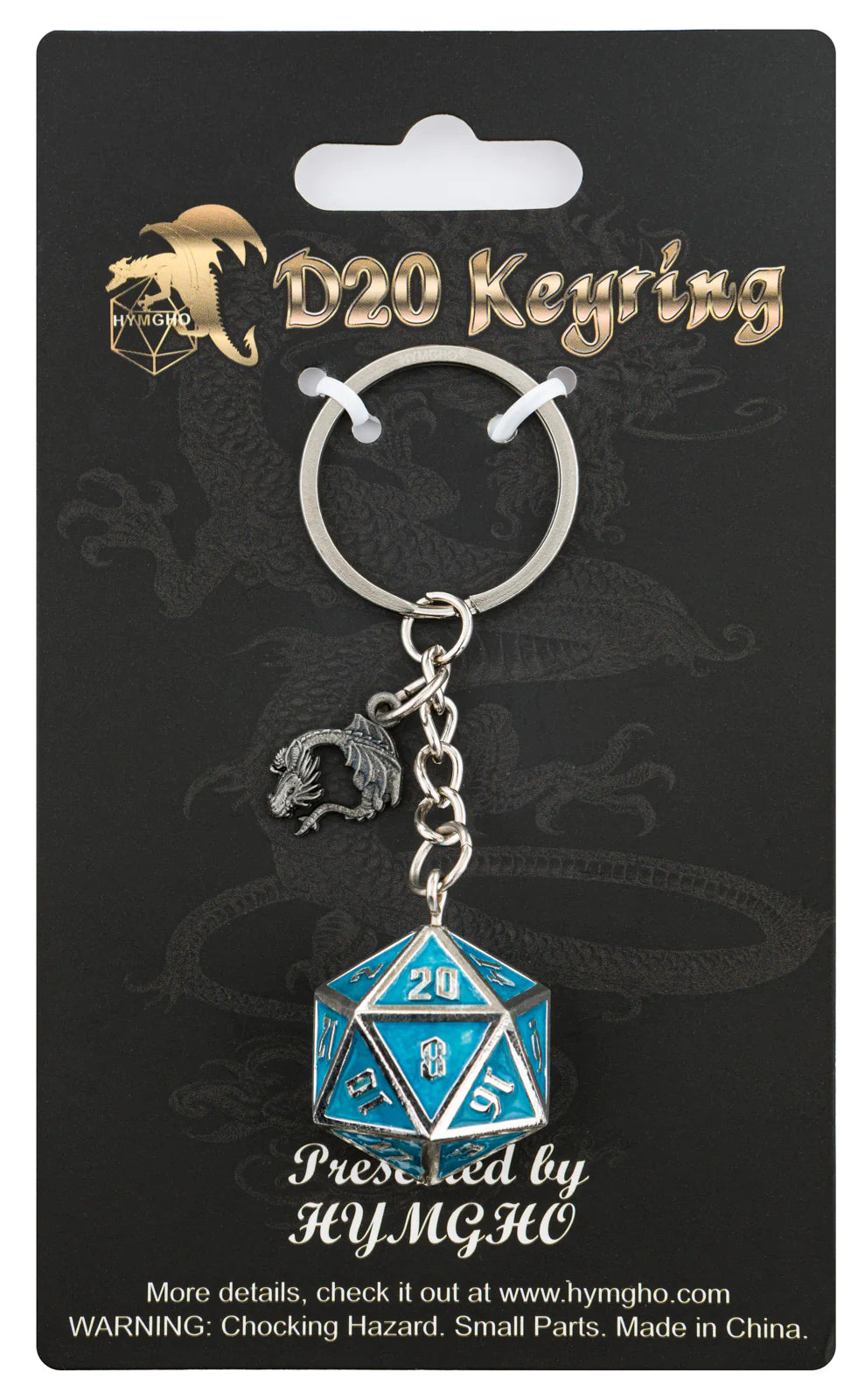 Hymgho D20 Keychain Draconis - Glow in the Dark