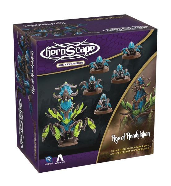 Heroscape: Rising Tide - Queen Maladrix and Festering Honor Guard Army Expansion Painted