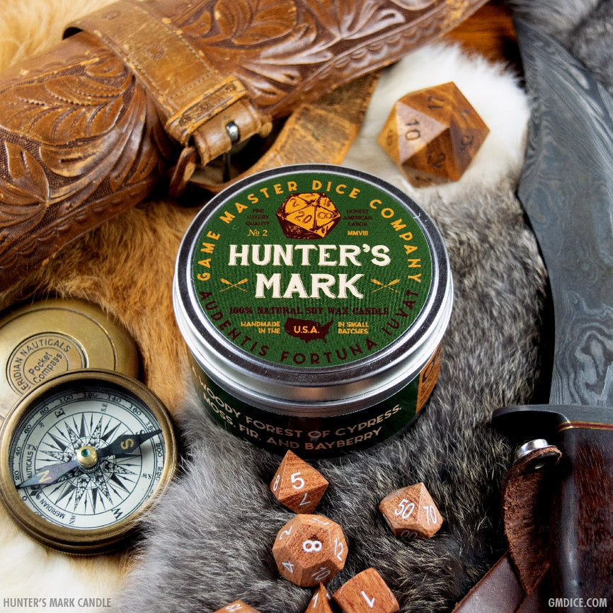Game Master Dice Candle - Hunter's Mark (8 oz.)