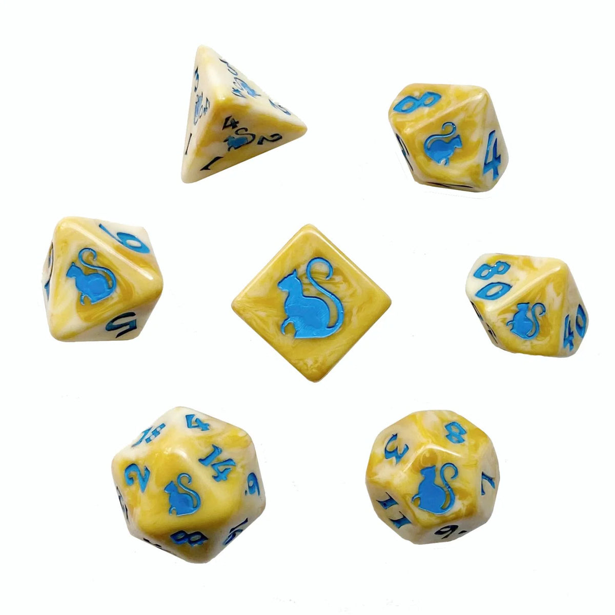 Black Oak Workshop 7-Dice Set: Kitty Clacks - Yum-Yum