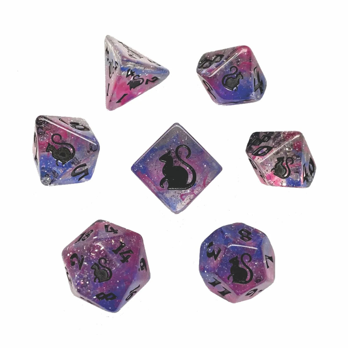 Black Oak Workshop 7-Dice Set: Kitty Clacks - Ripley